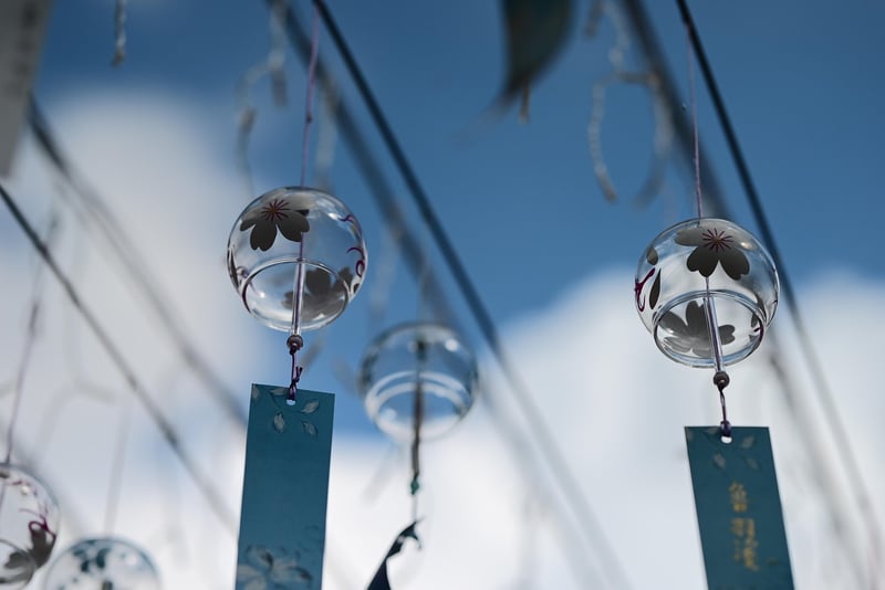 Wind Chimes in Garden